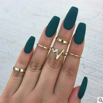 PRECIO BARATO ❤️ Conjunto de anillos de boda para mujer, joyería a la moda, sortijas de ondas relámpago, sortijas de oro, venta al por mayor - discount item 42% OFF Joyas y complementos