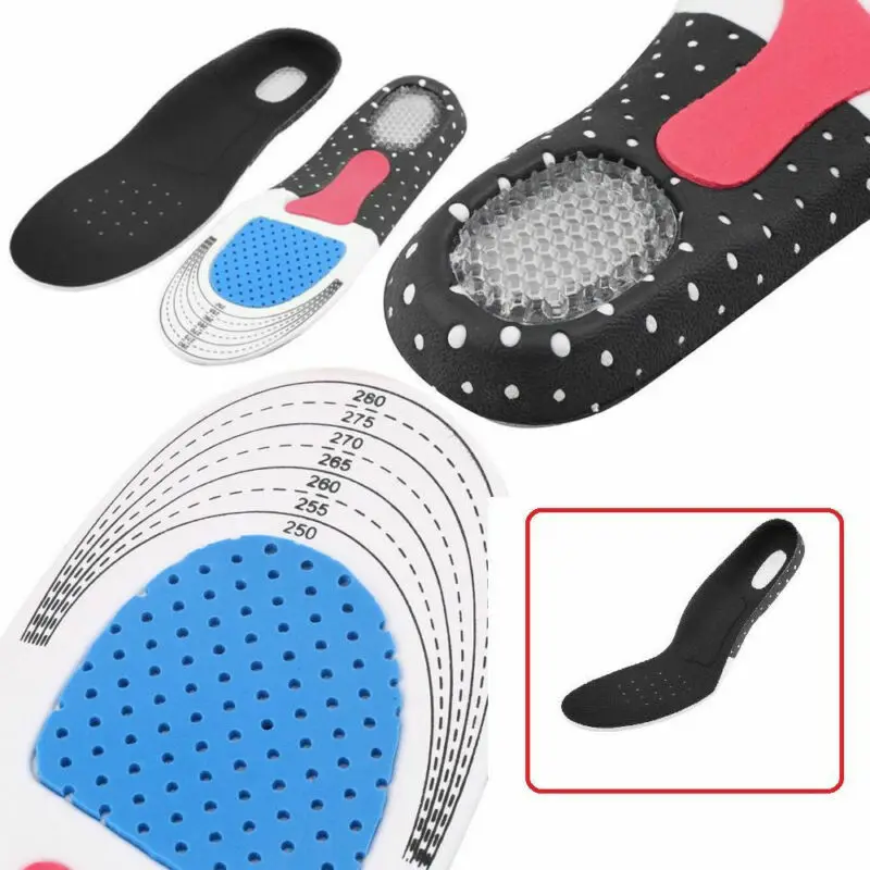 Men Gel Orthotic Sport Running Insoles Insert Shoe Pad Arch Support Heel Cushion 1PAIR
