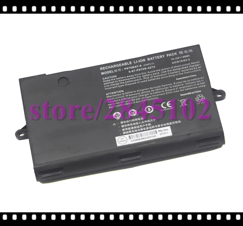 Ноутбук батарея для Clevo P870DM3 P870DM2 P8700S 15,12 V 89WH P870BAT-8 6-87-P870S-4271 6-87-P870S-4272