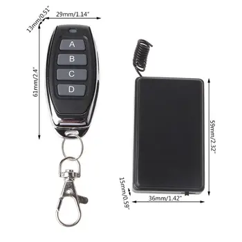 

RF Wireless Relay Remote Control Receiver 4 Keys Channel Controller 433MHz MOLA