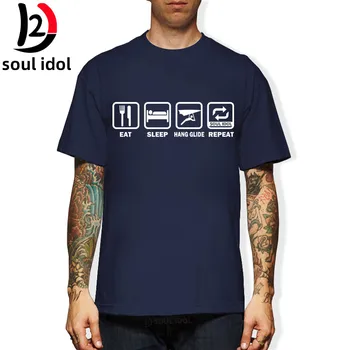 

D2 New Brand-Clothing T Shirts Eat Sleep Hang Glide T-Shirt Deltaplane Extreme Sporter Gliding Tshirt New Summer Fashion