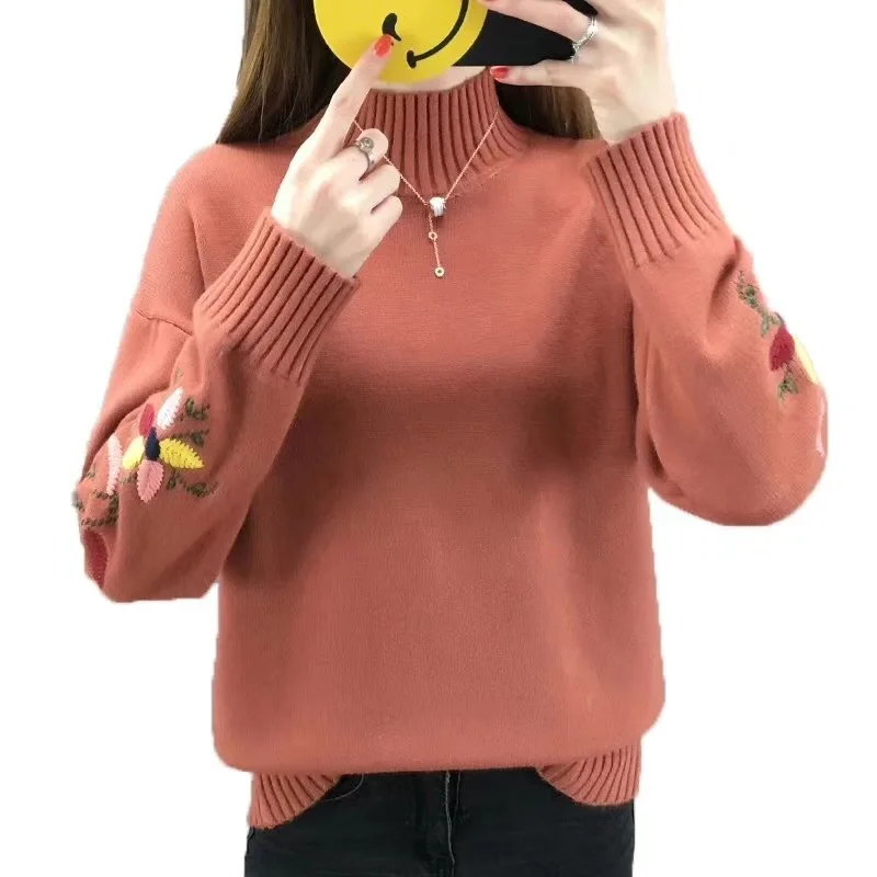 

Imitation water velvet women pullover fashion women's sweater winter 2019 autumn and winter new loose hooded turtleneck sweater