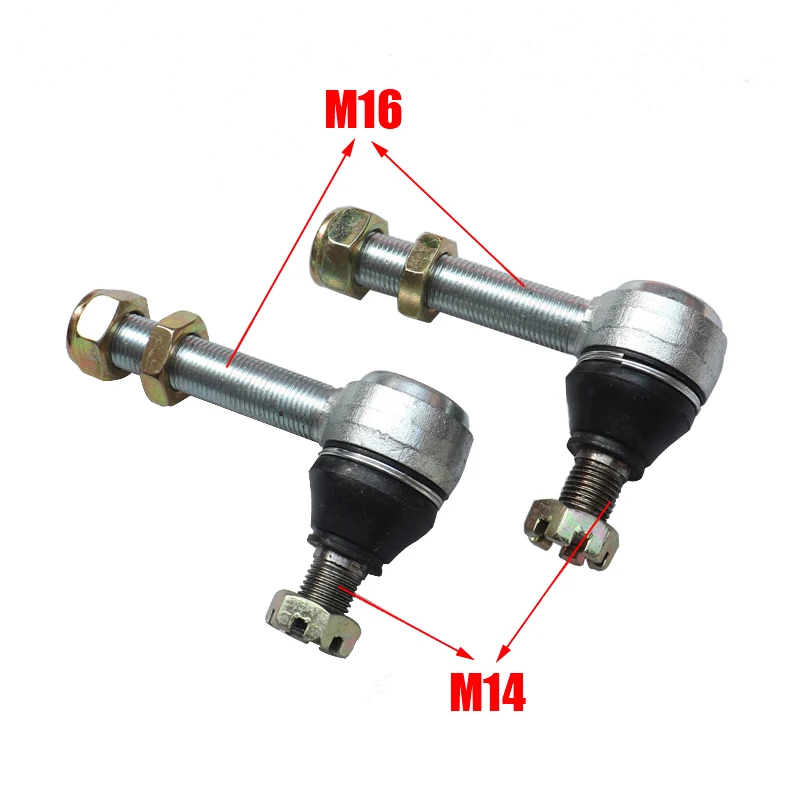 2 шт. ручная резьба M16 * M12/M14 болт хомут шаровой шарнир для 150cc 250cc квадроцикла