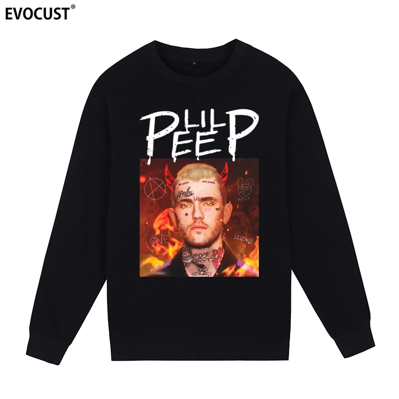 

Lil Peep Love Will Tear Us Apart harajuku Vintage Unisex Black Sweatshirts Hoodies men women unisex Combed Cotton
