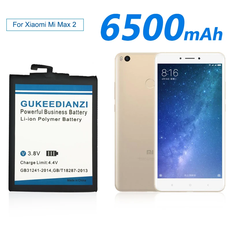 GUKEEDIANZI для Xiao mi Max 2, аккумулятор для телефона Xiaomi mi Max 2, запасная батарея для мобильного телефона, 6500 мА/ч, BM50