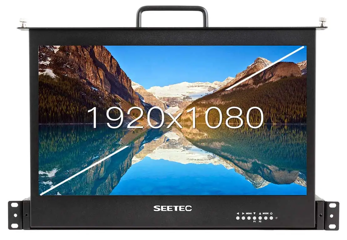 SC173-HD-56 17.3 Inch 1RU Pull Out Rack Mount Monitor Full HD 1920x1080  for Bro