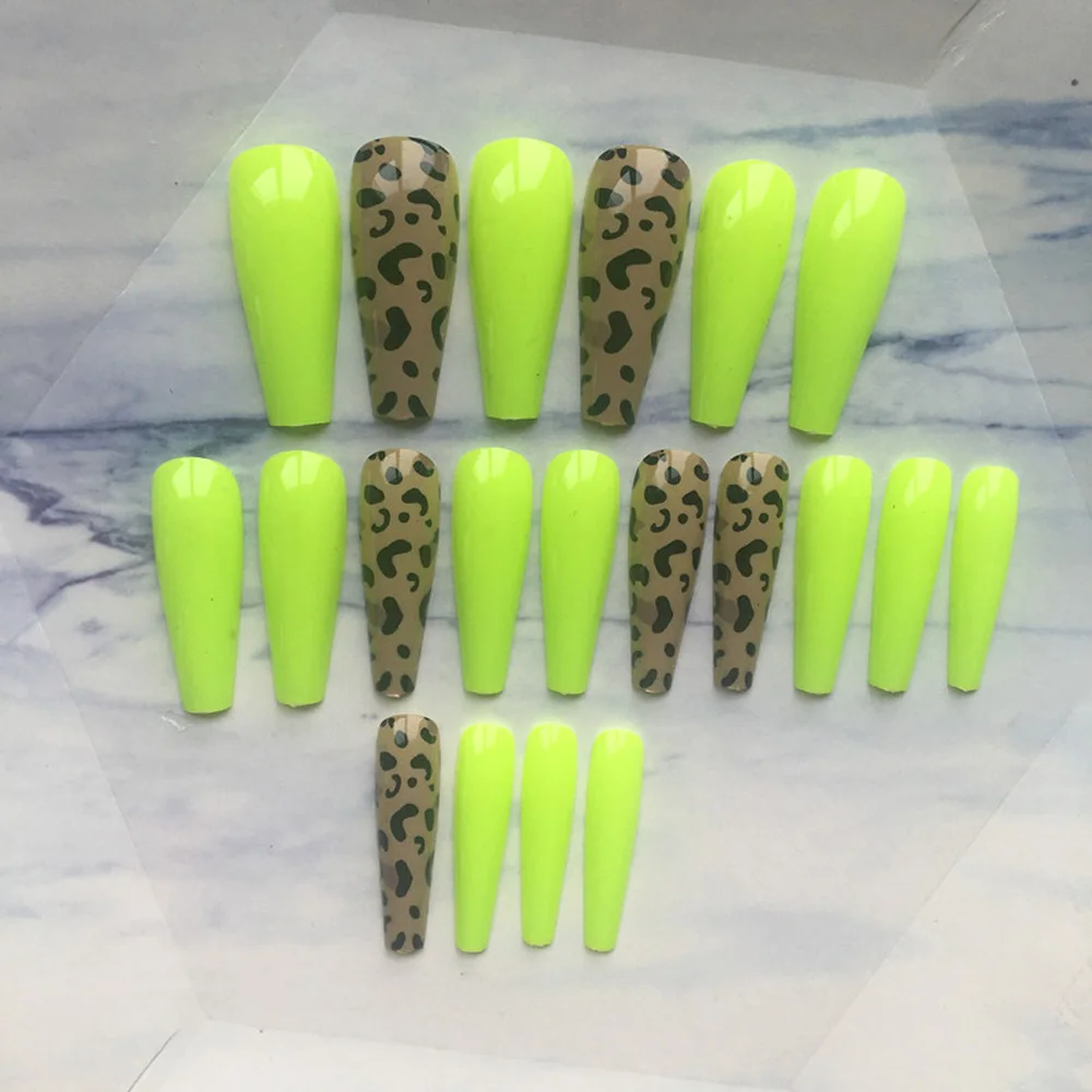 20Pcs/Bag Leopard Ballet False Nails
