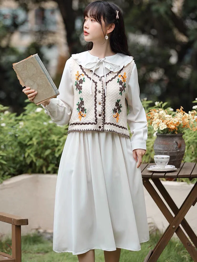 parka jacket women EUSHEY Flowers Embroidery Sweater Vest Women 2022 New Spring Autumn Sleeveless Short Waistcoat Female Prairie Chic Outerwear maxi puffer coat