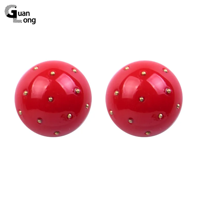 

GuanLong Fashion Round Big Stud Earrings for Women Geometric Gold Metal Resin Acrylic Earring Wedding Gift Wholesale Ear Jewelry