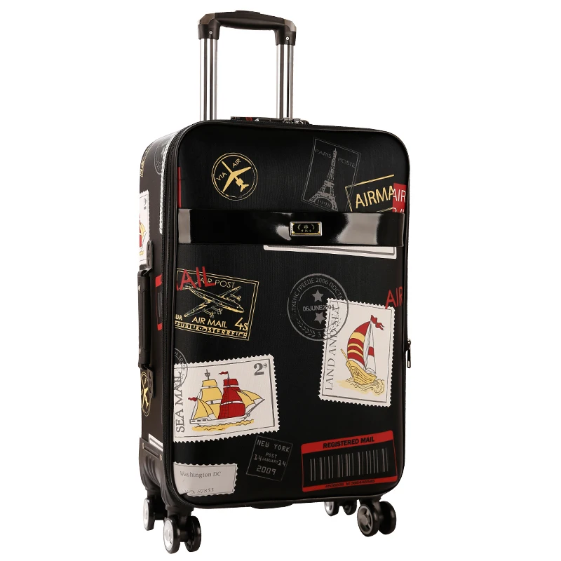 

Retro Password Box Trolley large Capacity Suitcase Wheels Travel Bags Rolling Luggage