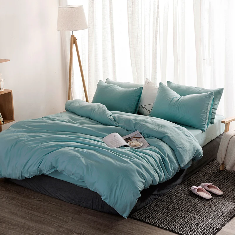 

3/4pcs Nordic Style Comfortable High Quality Printing Family Bedding Set Duvet Cover Flat Sheet Pillowcases Dropshipping