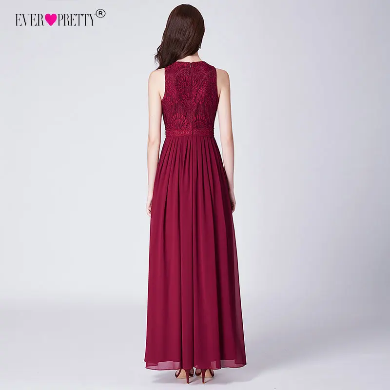 Prom Dresses 2020 Ever Pretty Elegant Beading Lace Long Banquet Party Gown Pleated Chiffon A-Line Robe De Soiree Lady Gala Dress