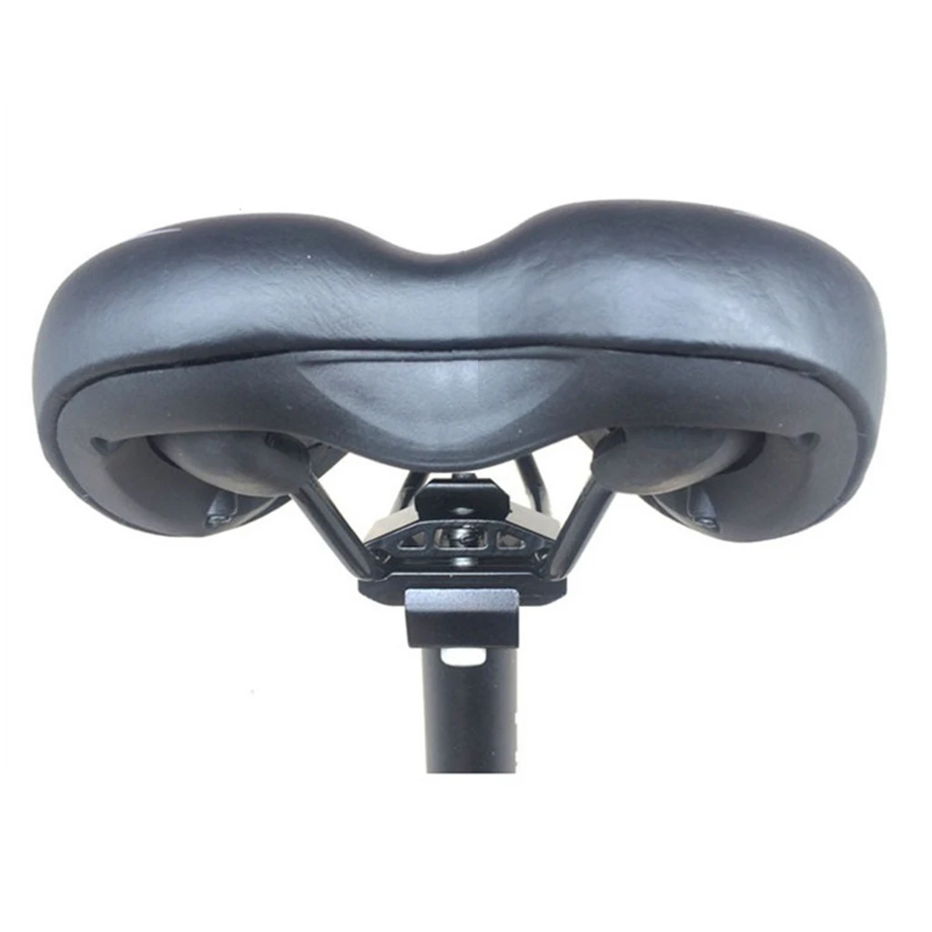 PU Leather Bike Saddle Comfort Foam Padded Bicycle Seat Hollow Vented Seats Pad for Mountain Road Bikes Folding Bikes City Bike