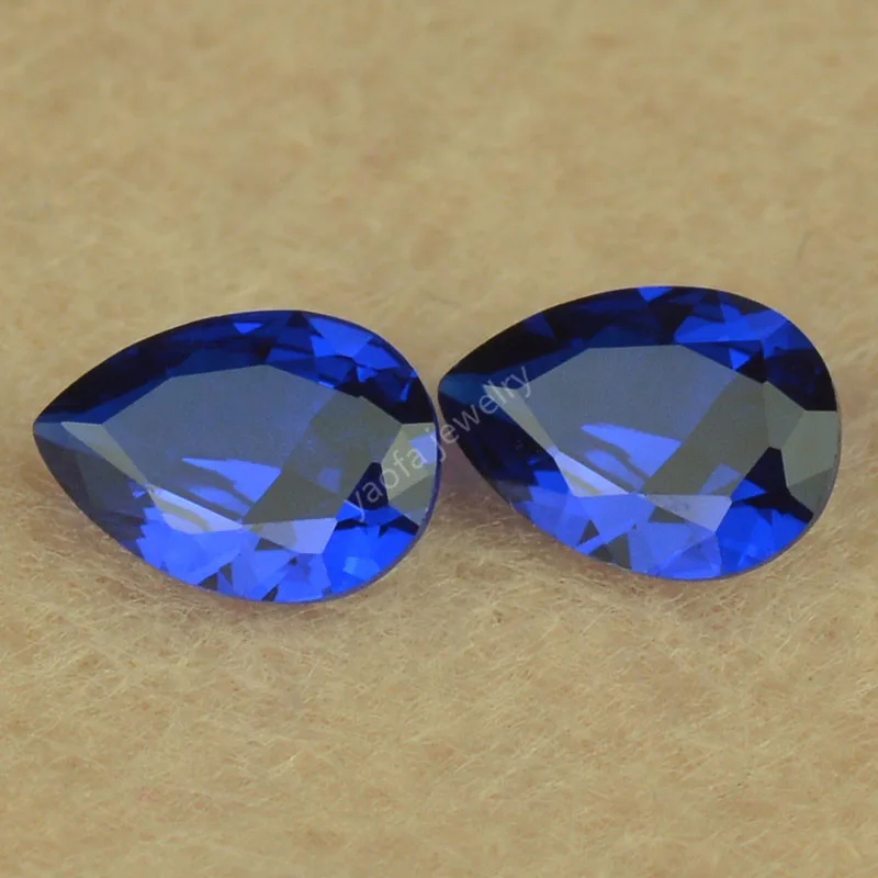 Wholesale Price 2x3~13x18mm Pear Shape Cut 112# Deep Blue Color Loose Lab Sapphir-e Synthesis Spinel Gems Stone For Jewelry DIY | Украшения