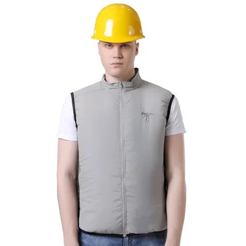 

Summer Electric Fan Cooling Vest Men and Women Air Conditioning Cooling Coat Outdoor Sunsn Jacket Grey