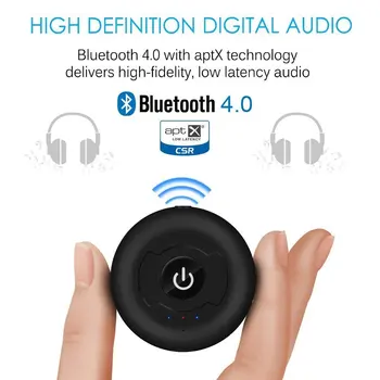 

Multipoint Wireless Bluetooth Transmitter For Audio TV 3.5mm Jack Aptx Music AUX Bluetooth 4.0 Adapter For Two Headphones