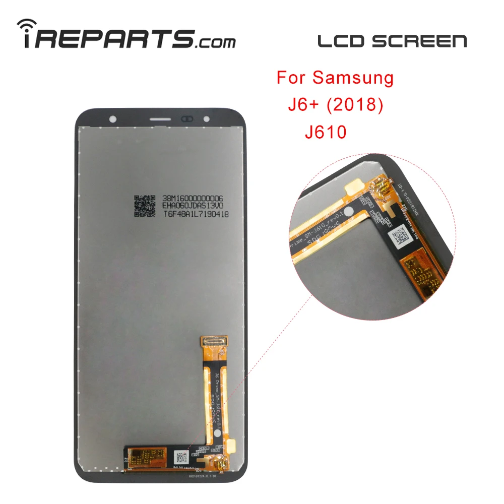 IREPARTS запасной ЖК-дисплей для samsung Galaxy J6+ J610 сенсорный экран дигитайзер SM-J610F J610G 6 ''J6 Plus Pantalla