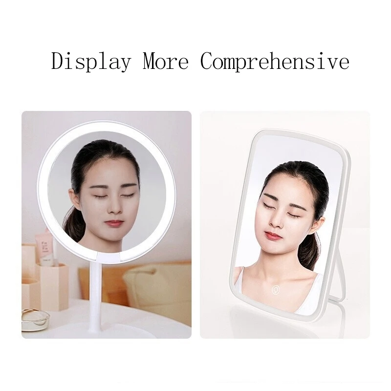 Jordan Judy Led Light Mirror  Intelligent  Makeup Mirrors Portable Rechargeable Desktop Touch-Screen Mirror