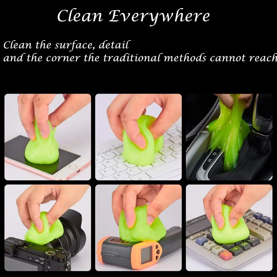 Car Cleaning Gel Reusable Keyboard Cleaner Gel Auto Air Vent
