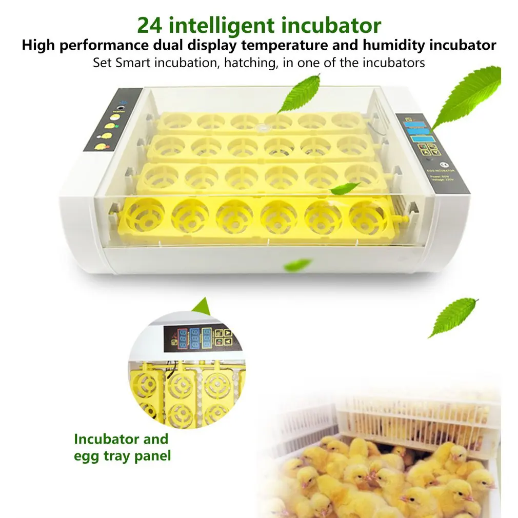 Home Incubator with LED Lighting 24 Egg Automatic Incubator Chicken