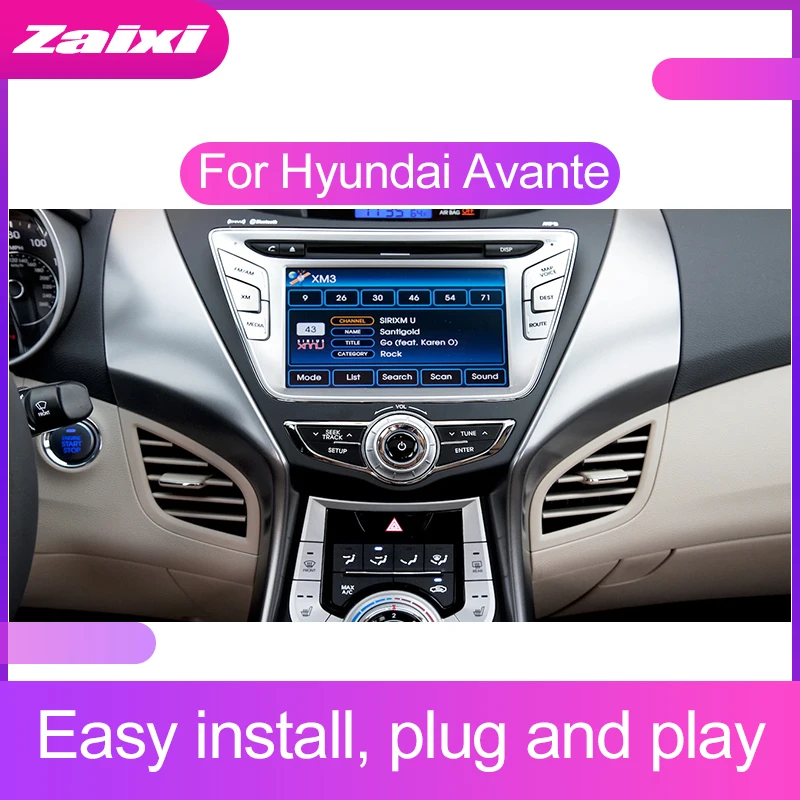 ZaiXi мультимедиа для Android плеер 2 Din wifi gps-навигация Авторадио для hyundai Avante/Elantra 2010~ 2 gps радио карты