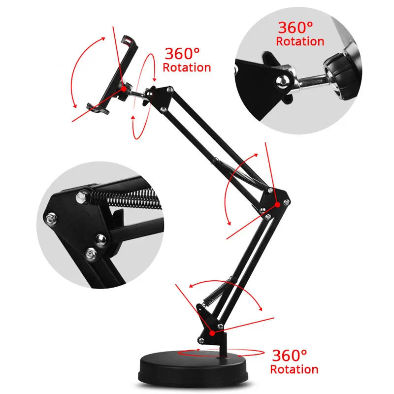 Универсальный держатель для планшета с длинным рукавом, настольный держатель для ленивых для мобильного телефона, кронштейн для iPhone iPad mini Pro, держатель для планшета