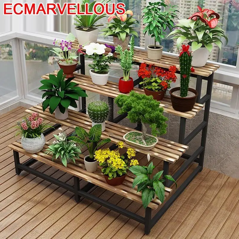 

Madera Ladder Indoor Macetas Estante Repisa Para Estanteria Plantas Stojak Na Kwiaty Dekoration Balcony Flower Shelf Plant Stand