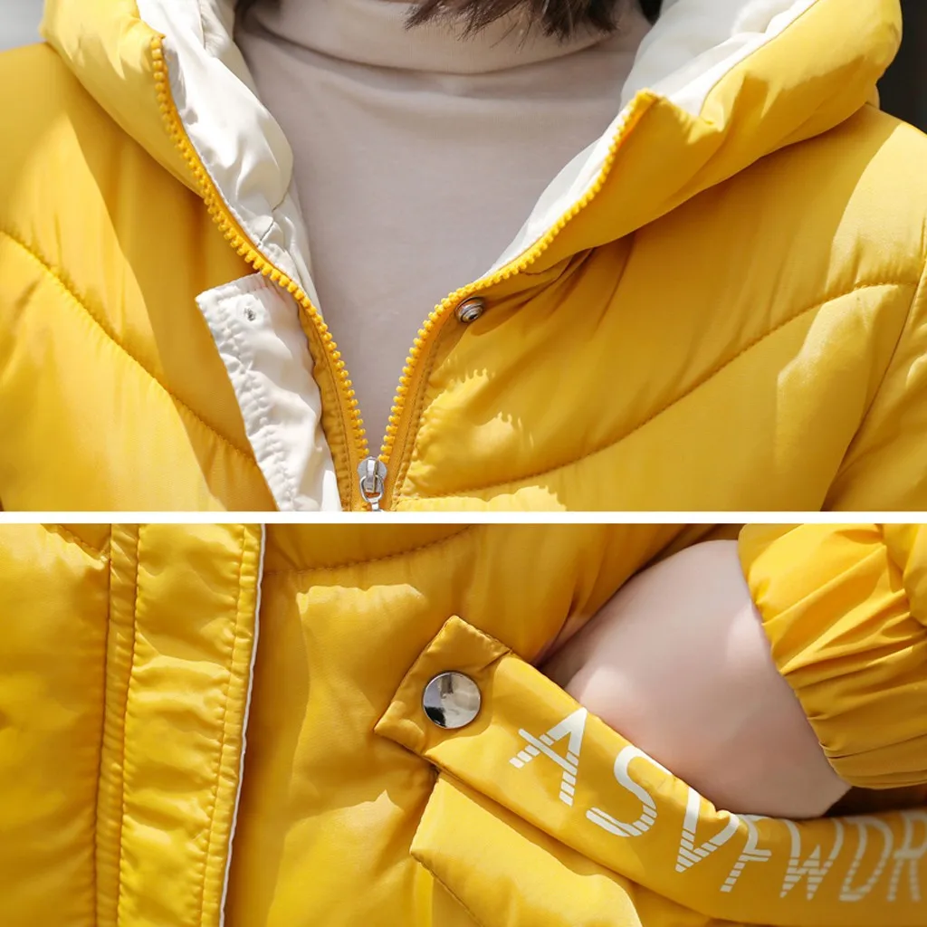 Осень-зима распродажа Для женщин пуховик карман пальто с капюшоном из хлопка пуховик Длинные парки, детская верхняя одежда, теплые куртки, пальто, одежда