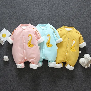 

Winter new born clothes for boys girls outfits thick warm jumpsuit jacket for infant baby boys girls clothing cotton rompers