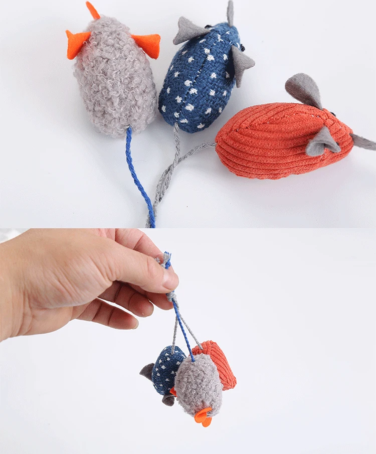 Plush Toy Cat Toy Little Mouse Cotton-filled Corduroy Toy