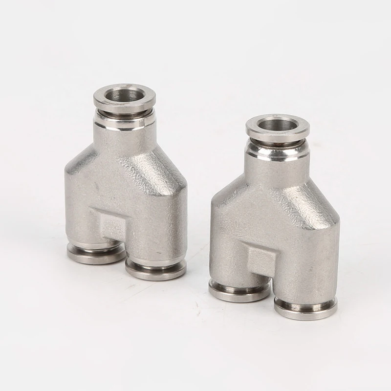 4mm 6mm 8mm 10mm 12mm 16mm 304 Stainless Steel Y Type 3 Way Reducer One Touch Air Pneumatic Push In Fitting Quick Connector |