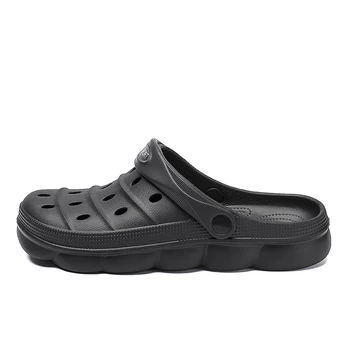

New Summer Men's Sandals Daily Outdoor Beach Concise Couple Garden Shoes Black White Hollow Shoes Neutral Flip Flops Shoes shoes