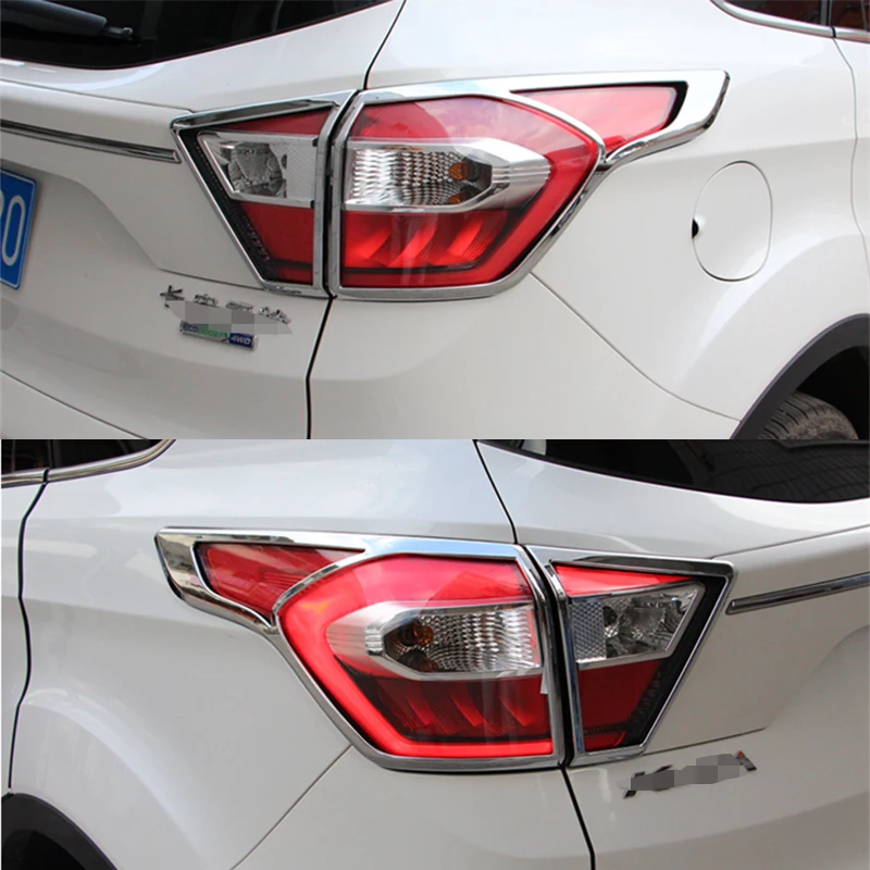 4 шт. для Ford Kuga ESCAPE- ABS хромированный задний фонарь лампа обрамление чехла капота автомобиля для укладки волос