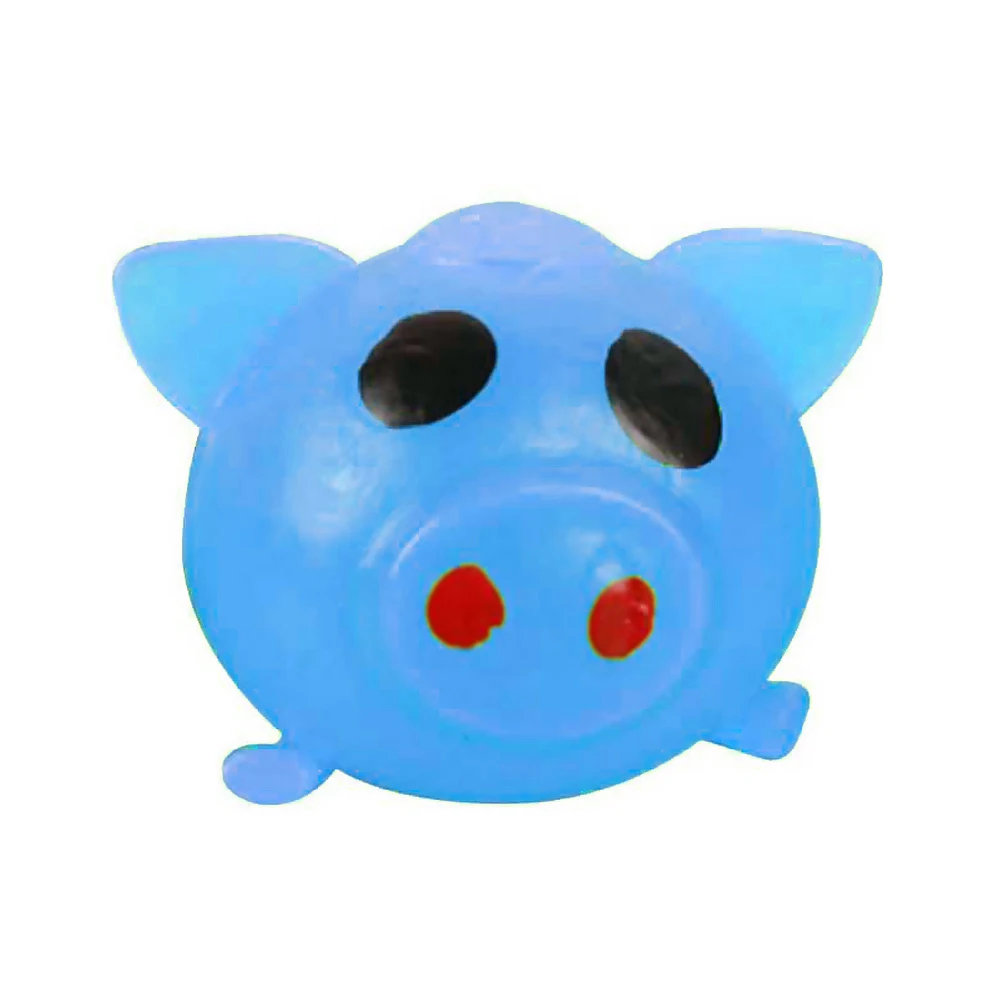 Jelly pig golden cute ball sticky anti-stress TPR vent toy effective decompression soft touch - Цвет: Синий