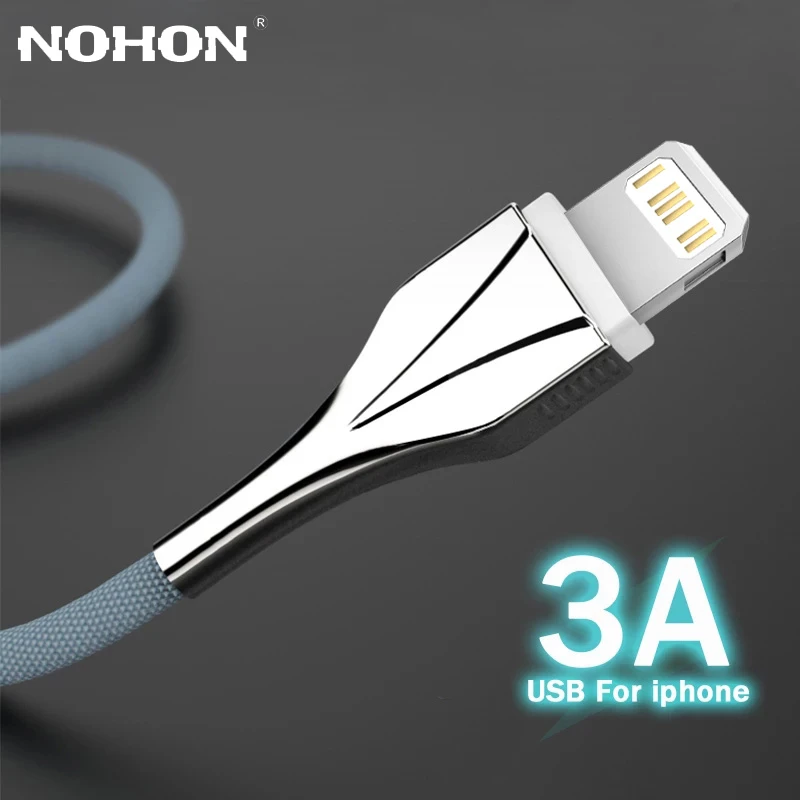 android data cable 3A USB Fast Charging Cable For Apple iPhone 13 12 11 XS Max XR X 8 7 6 S 6S Plus 5 SE 2 iPad Mini Charger Mobile Phone Data Cord types of mobile charger