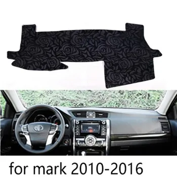 

Rose Pattern Non-slip Dashmat Dash Mat Dashboard Cover Pad Cover Carpet Car Sticker for T-oyota mark 2010 2011-2016 Car Styling