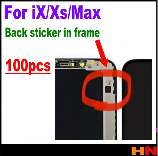 100 шт для iphone X XS MAX рамка черная наклейка пена теплоотвод|Шлейфы мобильных