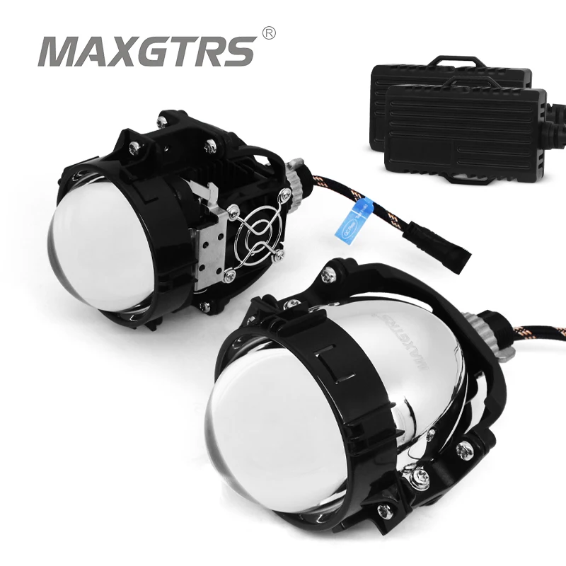 

Super Bright 2.5 inch Bi LED Projector Lens with White LED H7 H4 High Low Beam LED Lens Auto Headlight Bulb Retrofit upgrade