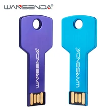 WANSENDA USB флеш-накопитель в форме ключа флеш-накопитель 64 ГБ 32 ГБ 16 ГБ 8 ГБ Флешка реальная емкость USB карта памяти водонепроницаемый флеш-диск