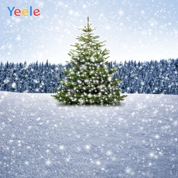 

Yeele Winter Snow Forest Christmas Tree Backdrop Newborn Baby Party Photography Background Photocall Vinyl For Photo Studio