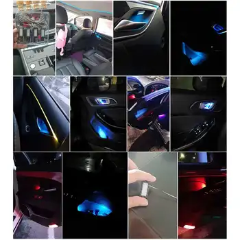 

4pcs 3 LED Car Auto Light Universal Car Armrest Inner Bowl Light Decorative Door Handle Lighting Car Interior Light