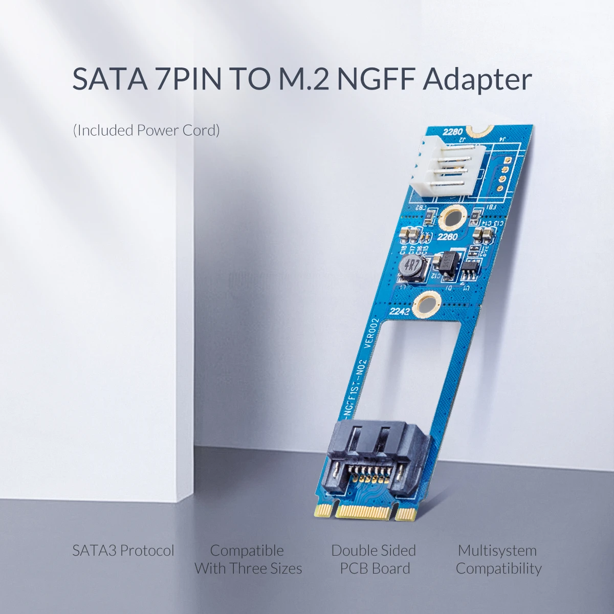 ORICO SATA 7PIN к M.2 адаптер NGFF с питанием SSD адаптер SATA к M.2 адаптер для 2242 2260 2280 SATA 3 к M.2 NGFF SSD