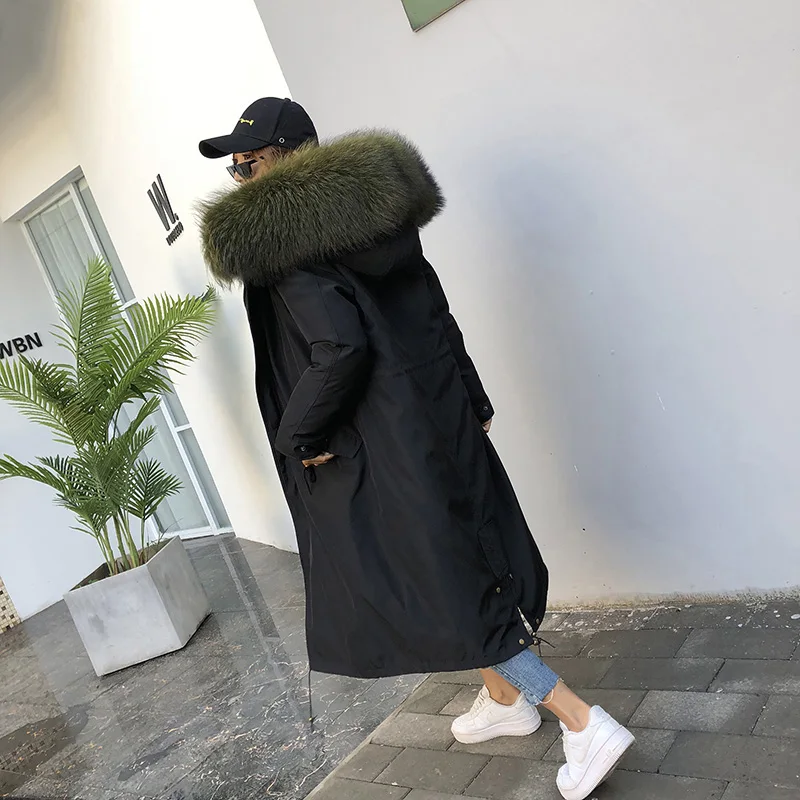 winter fashion real fox hair liner detachable women real fox fur collar warm hooded high quality women fur coat parka