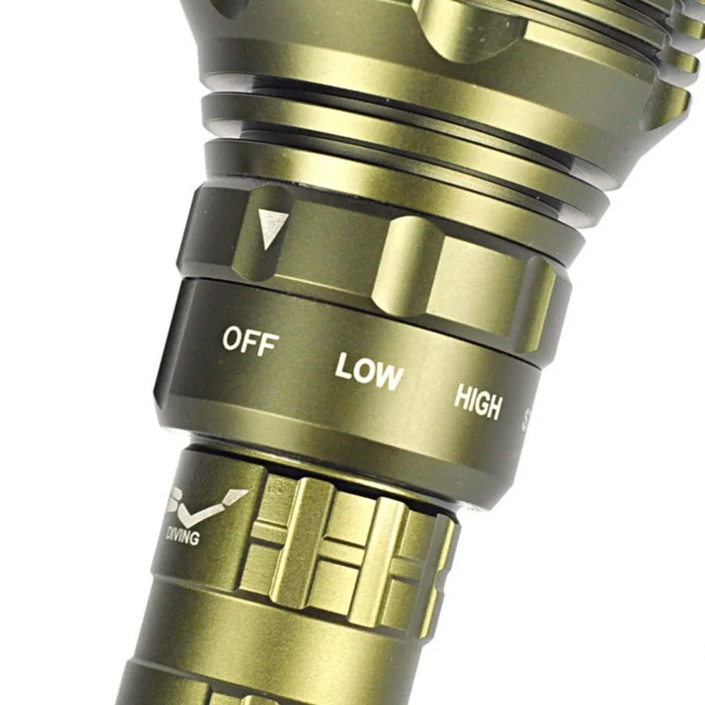 

2color 5* XM L2 LED Scuba Diving Photography Flashlight Torch Underwater Waterproof Flashlight 100m