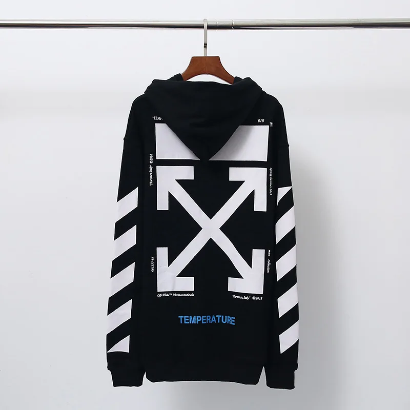 19SS OFF-WHITE OW Mona Lisa толстовка мужская пара махровое Худи супер Высококачественная Толстовка