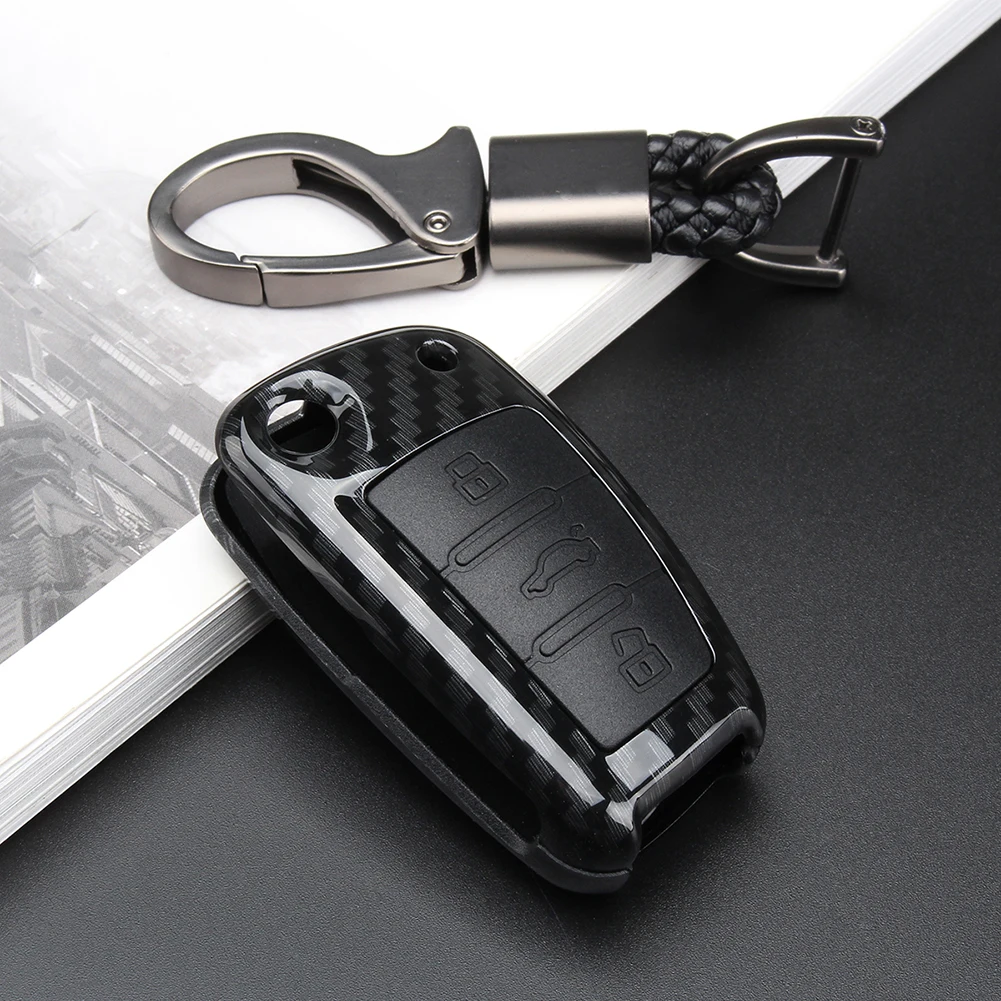 

MAHAQI Car Remote Flip Key Chain Cover Auto Keychain Fob for Audi Q3 A1 S3 Q7 A5 Hot Sale