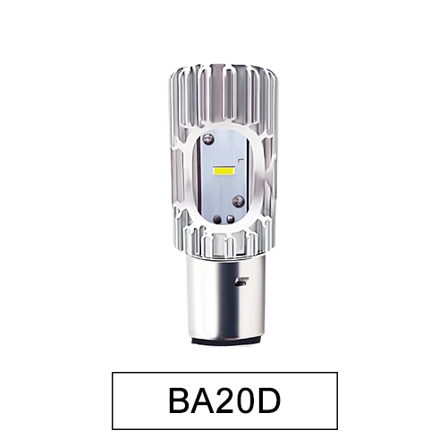 MeeToo H4 светодиодный передняя фара мотоцикла светодиодный HS1 BA20D P15D Hi/Lo луч света 12 В супер яркие белые лампы для мотоцикла скутер - Испускаемый цвет: 1pcs Ba20d  F3