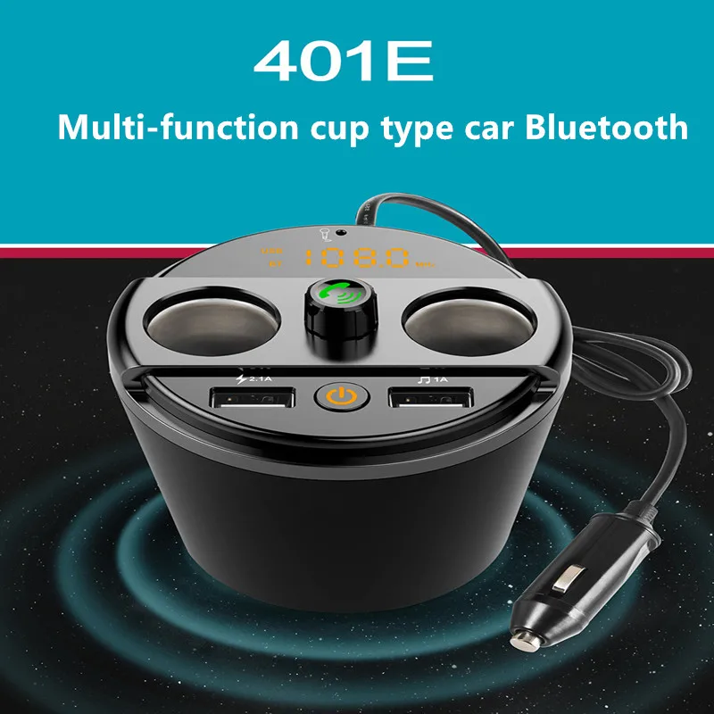 401e держатель чашки автомобильный fm-передатчик Bluetooth Автомобильный MP3-плеер радио трансмиссор аудио fm-модулятор зарядное устройство usb-комплекты