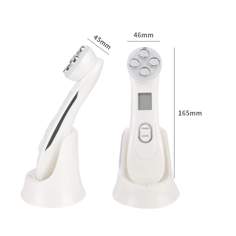  Eletric 5 in 1 LED Photon Therapy Facial Skin Lifting Rejuvenation Beauty Device Machine EMS Ion Mi