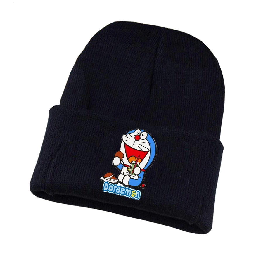 Трикотажная шапка для косплея Аниме Doraemon повседневная хлопковая унисекс с